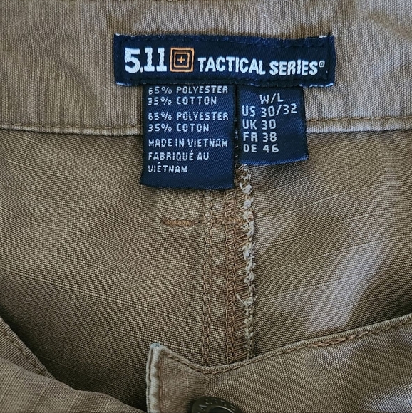 5.11 Tactical Men's Tan Cargo Pants - Picture 3 of 5